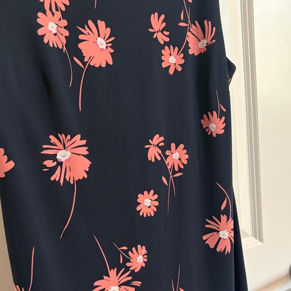 Tommy Hilfiger Navy and Pink Floral Midi Dress - Picture 3 of 4